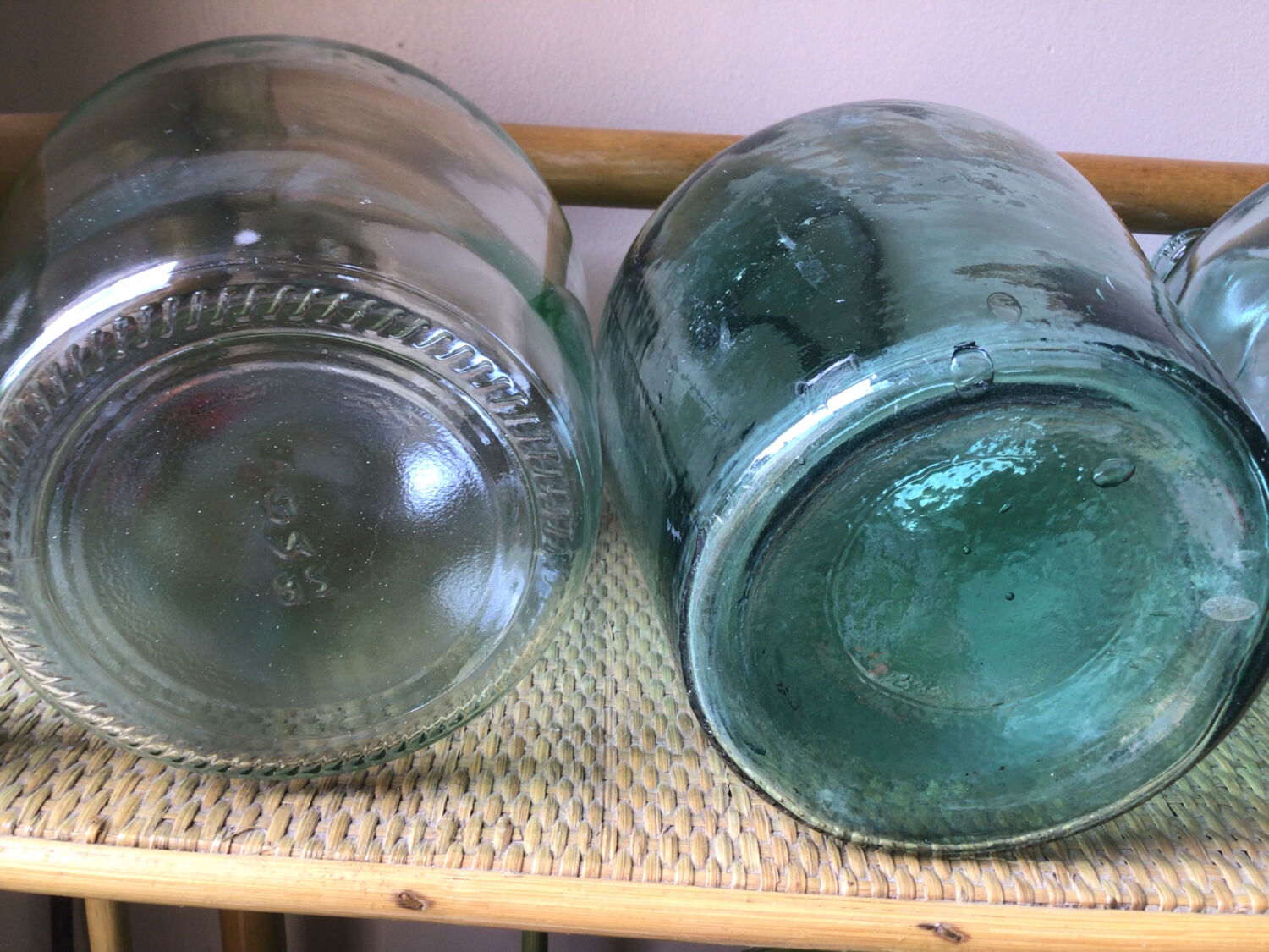 Set of 4 glass cylinders