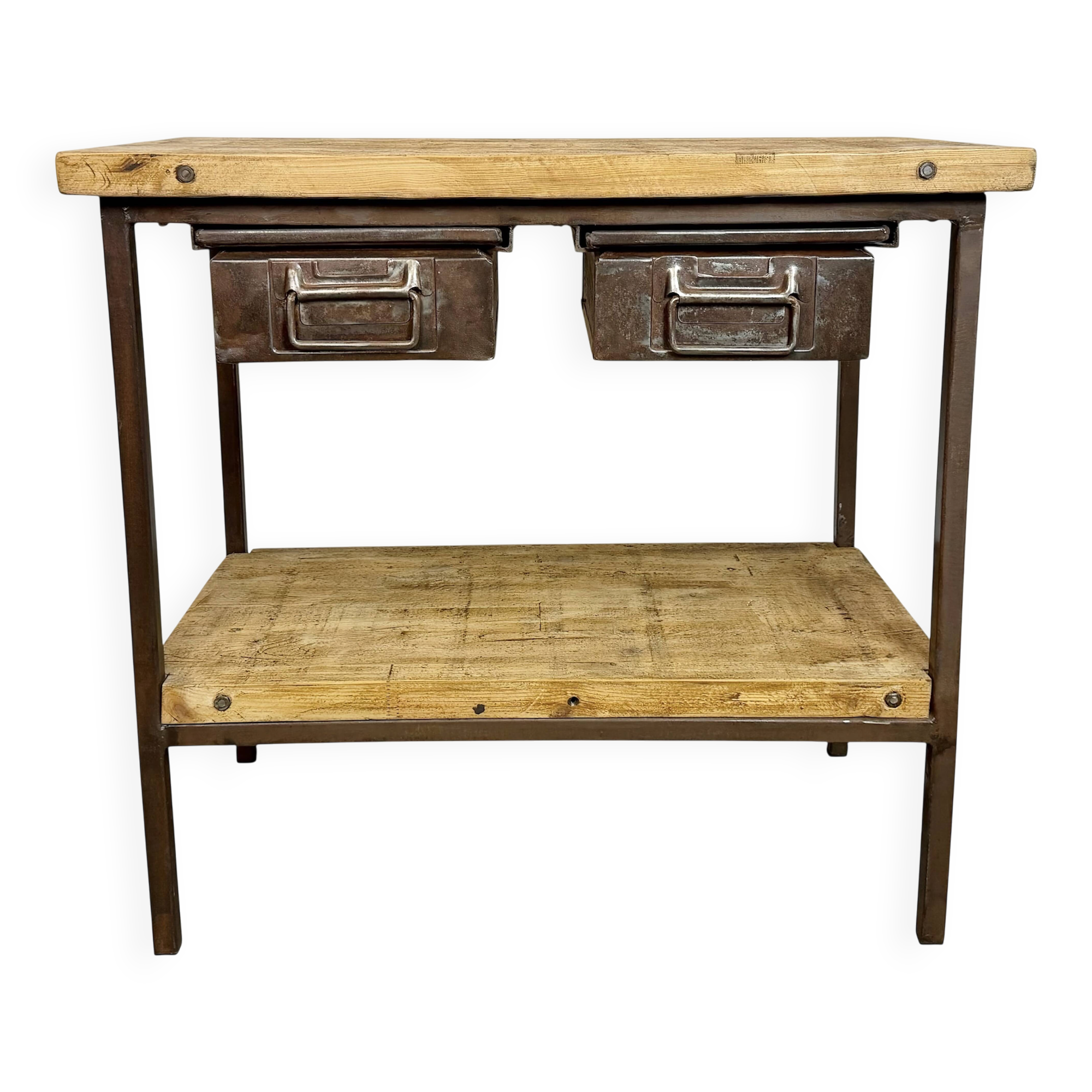 Vintage Industrial Worktable, 1960s