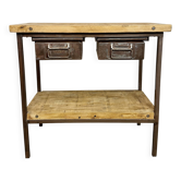 Table de travail industrielle vintage, années 1960