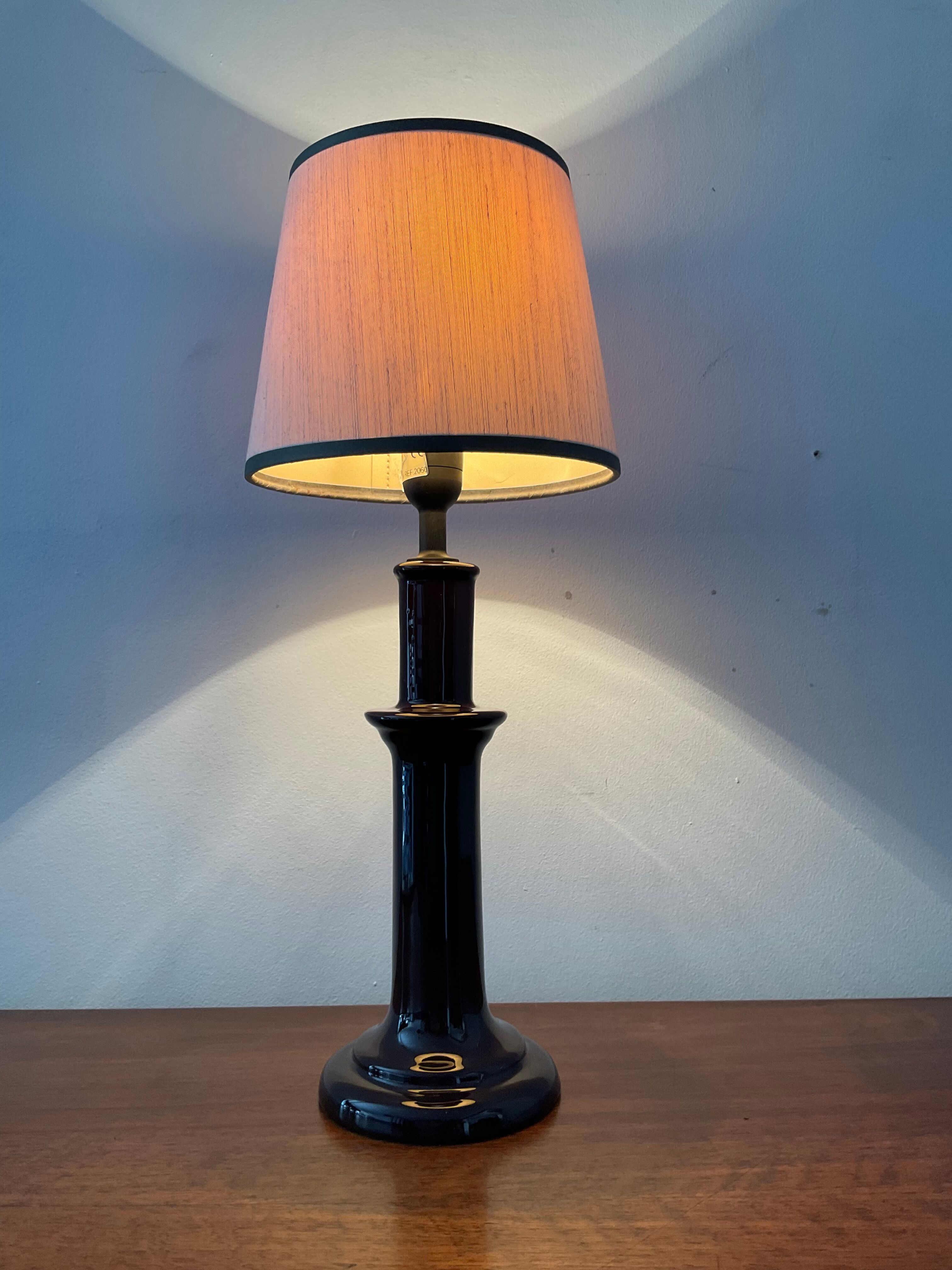 Vintage enamelled ceramic lamp
