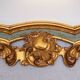 Baroque gilded Louis XV style beveled mirror with " Brevete" label, 1950s