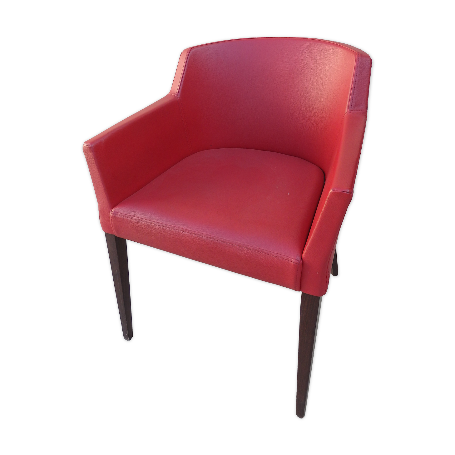 Fauteuil rouge mobitec design vintage