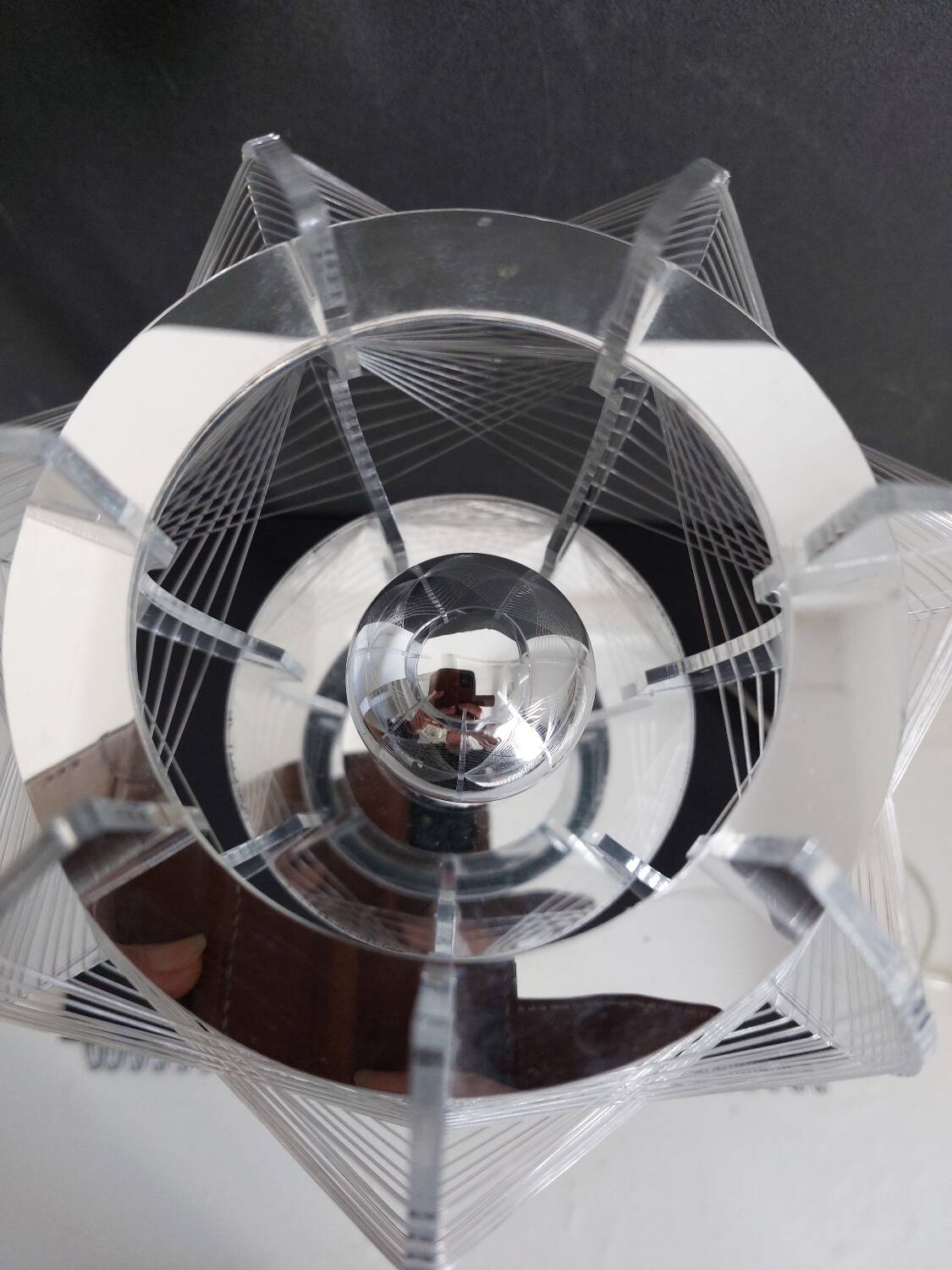 90's wired chrome design lamp