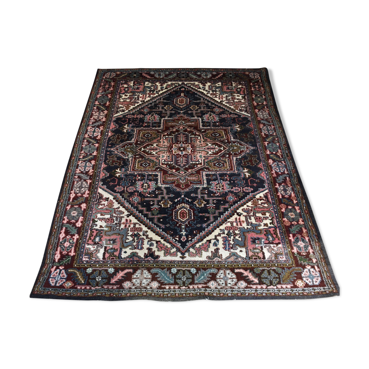 Handmade Heriz Pure Wool Persian Carpet 306x201