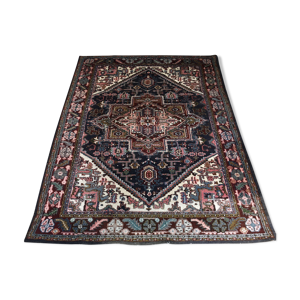 Tapis persan Heriz pure laine fait