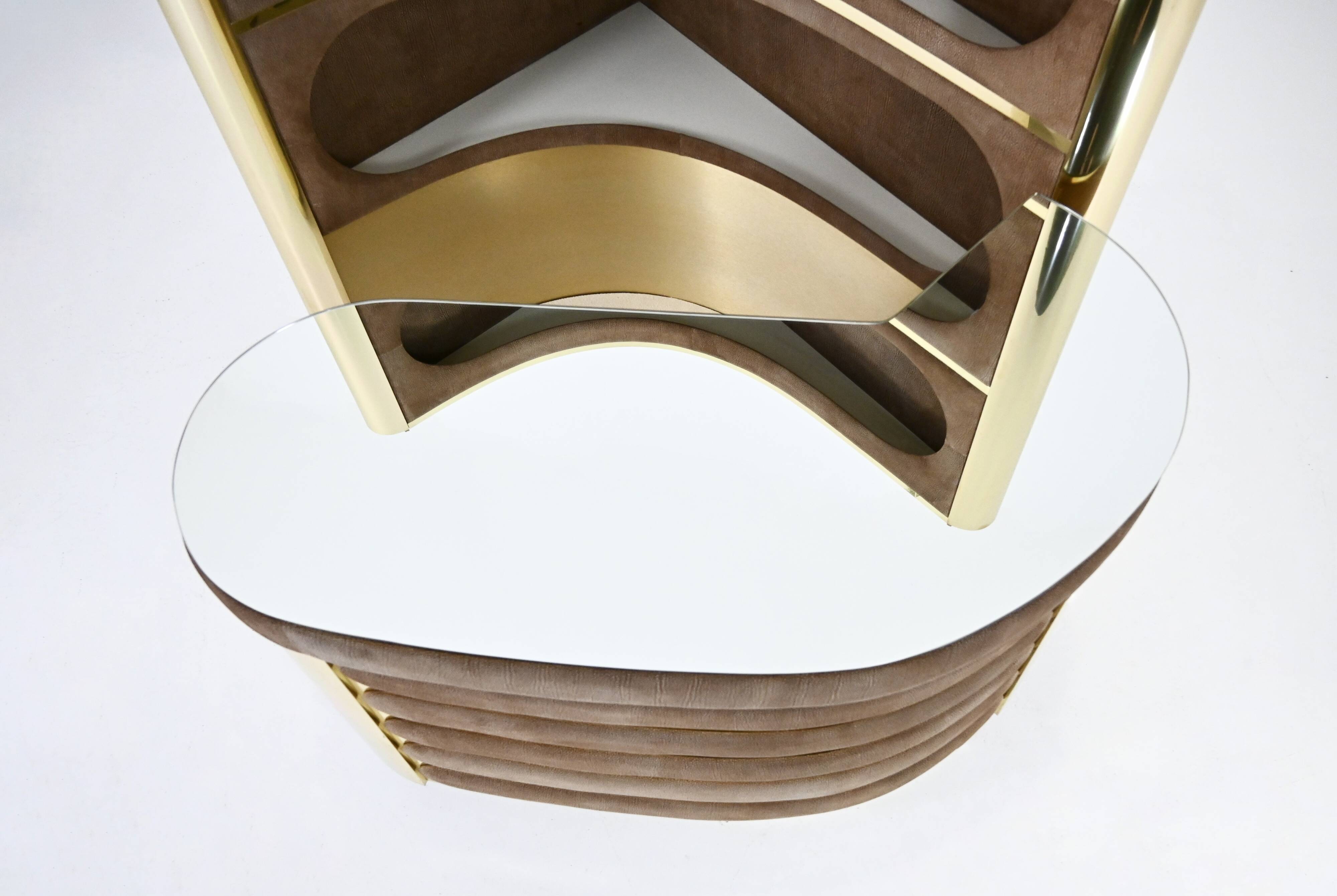Bar set attributed to Willy Rizzo, 1970s.