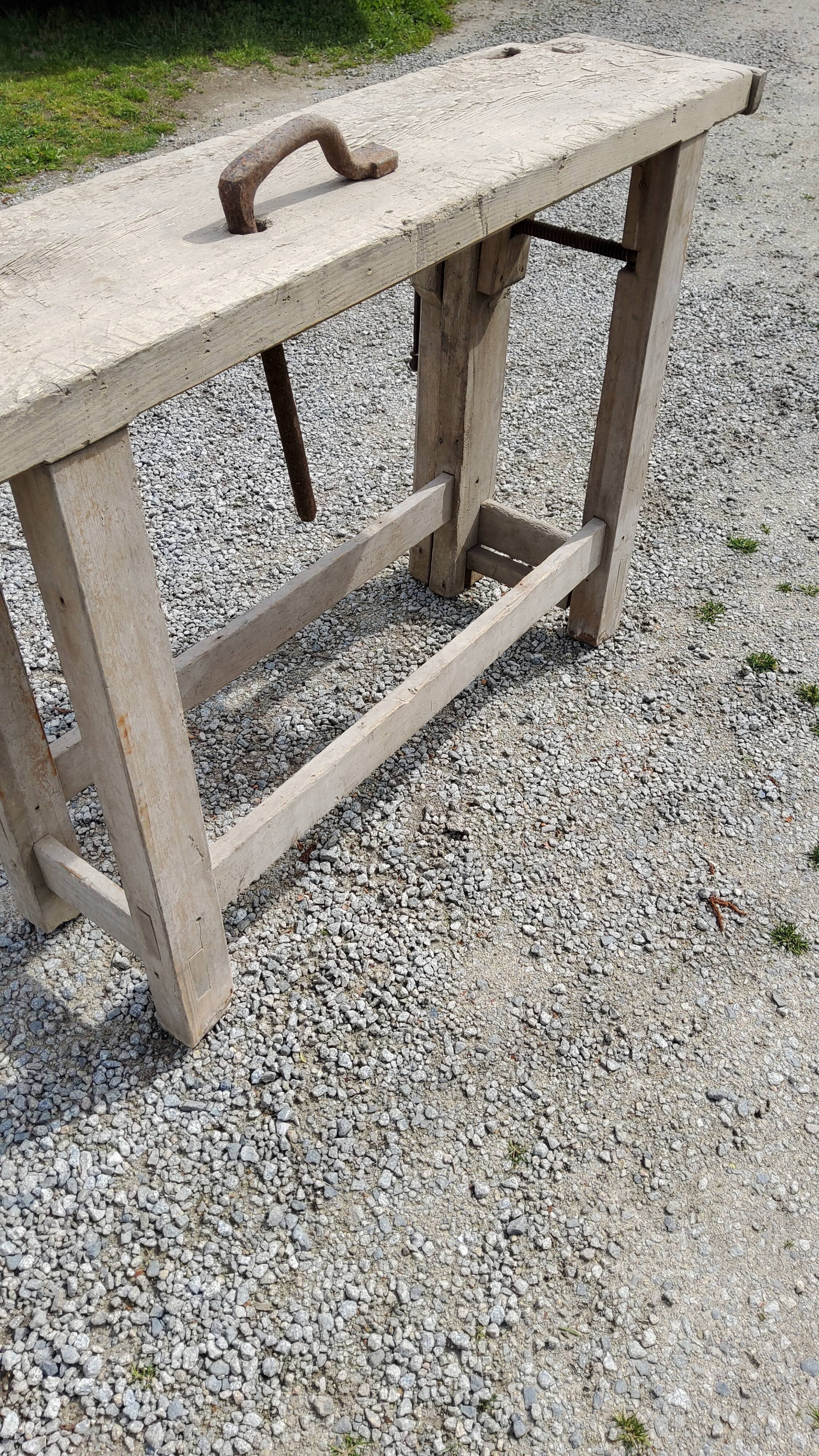 Old wooden workbench 126cm