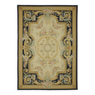 Handmade European Vintage Aubusson Kilim 306 cm x 435 cm