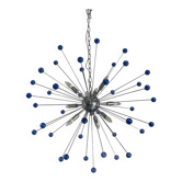 Contemporary Blue “Star” Murano Glass Sputnik Chandelier