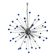 Contemporary Blue “Star” Murano Glass Sputnik Chandelier