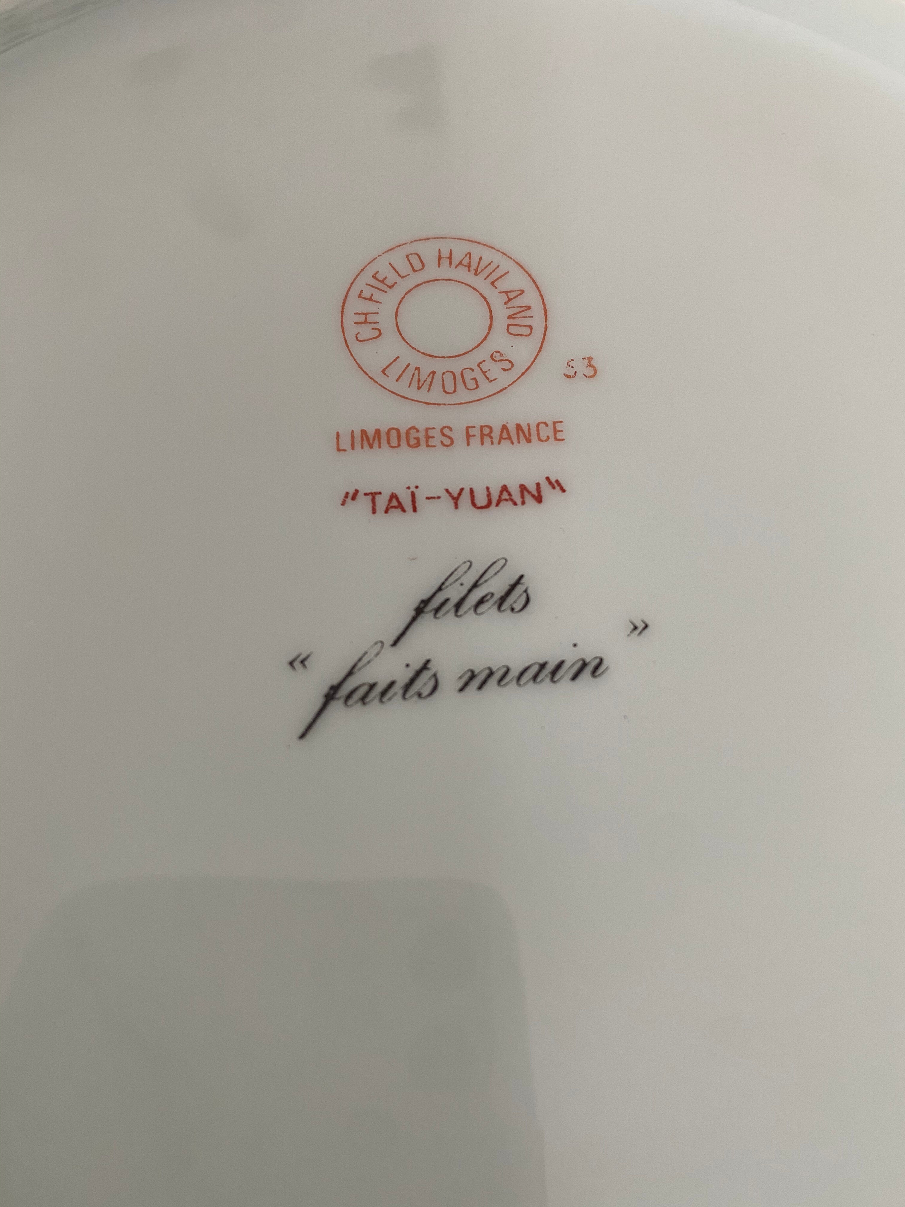 Lot of 6 plates Haviland Limoges Tai Yuan