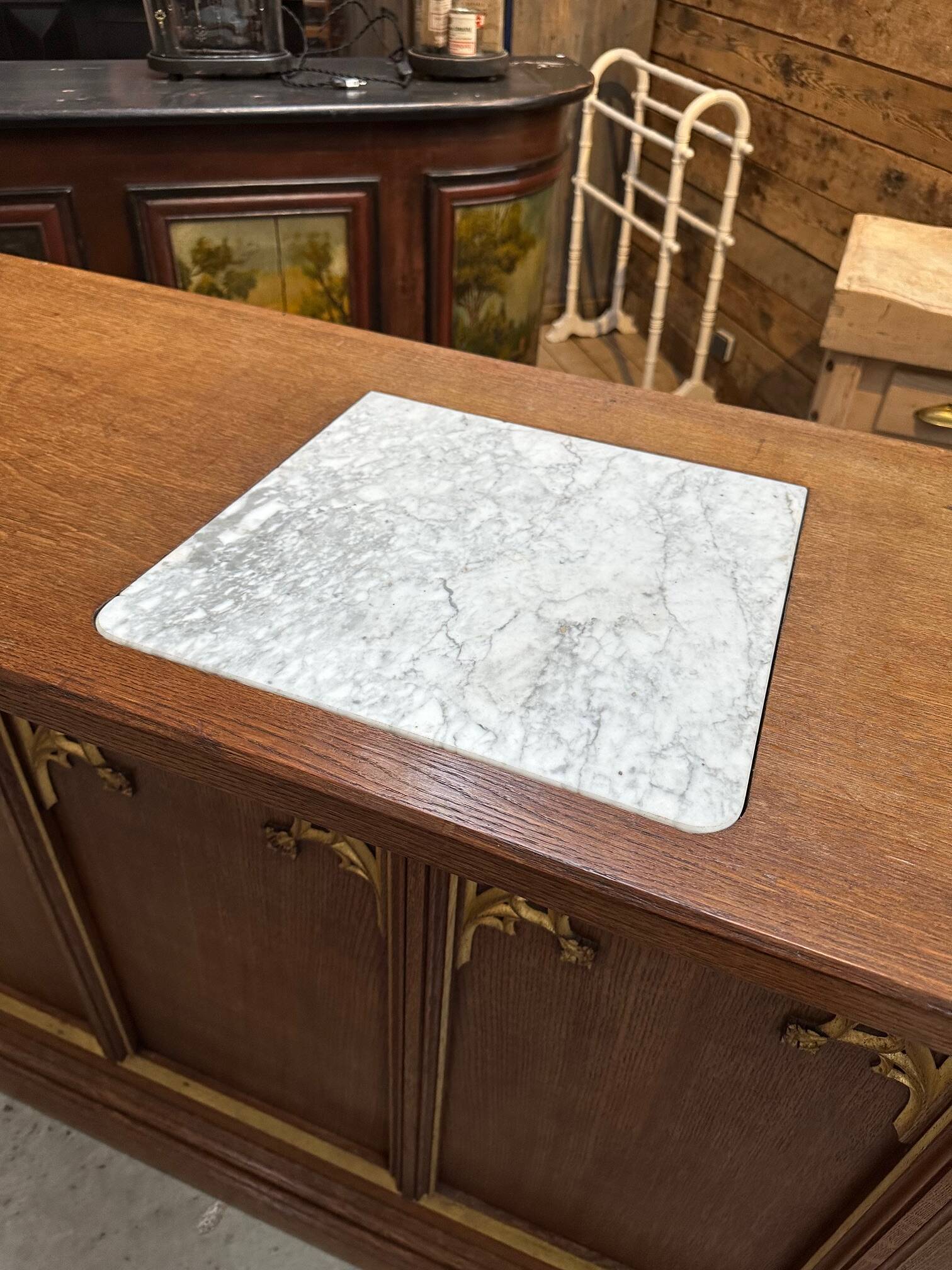 Oak countertop, early 20th century