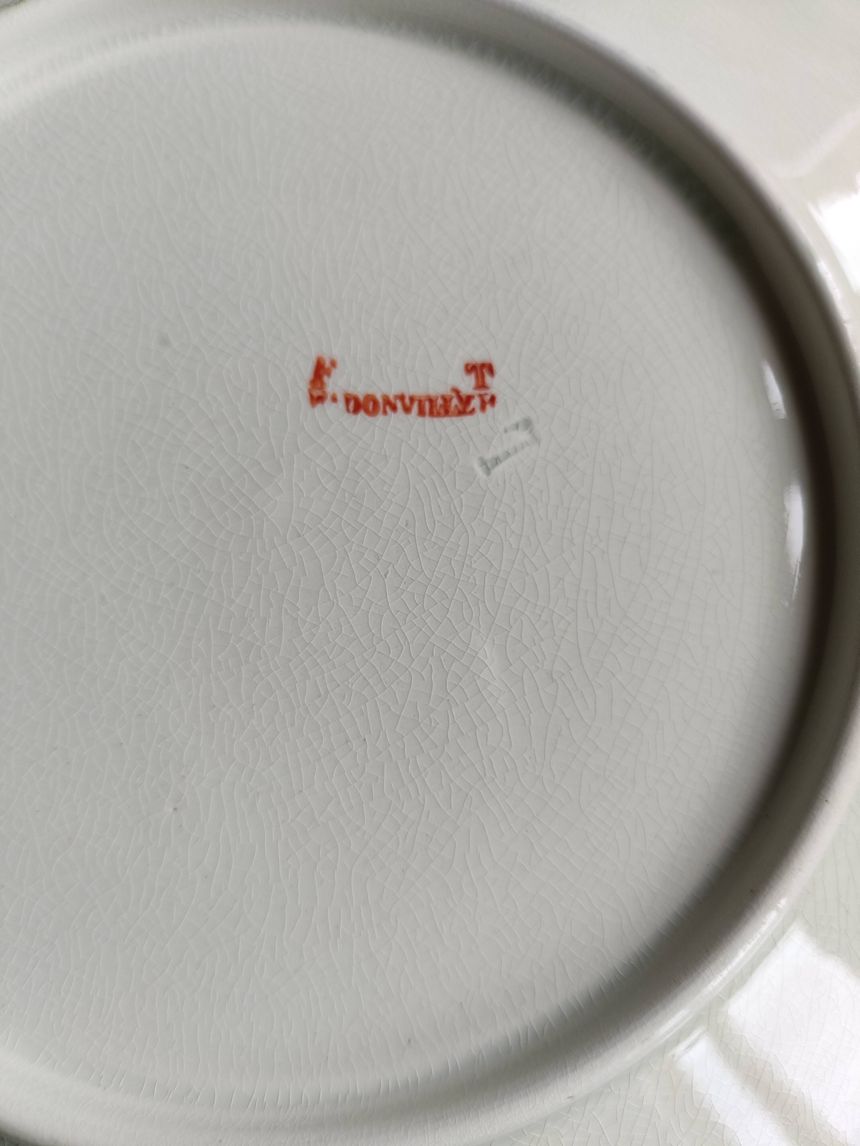 Rare Badonviller plates with holly decoration