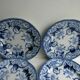 batch of 6 dessert plates Creil Montereau model Flora: Liseron