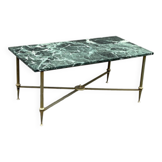 60s coffee table in marble and gold metal