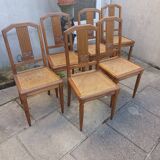 Set of 6 Art Deco chairs