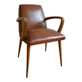 Fauteuil vintage annees 50/60 pieds compas