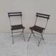 Pair folding garden chairs bistrot 1900 old