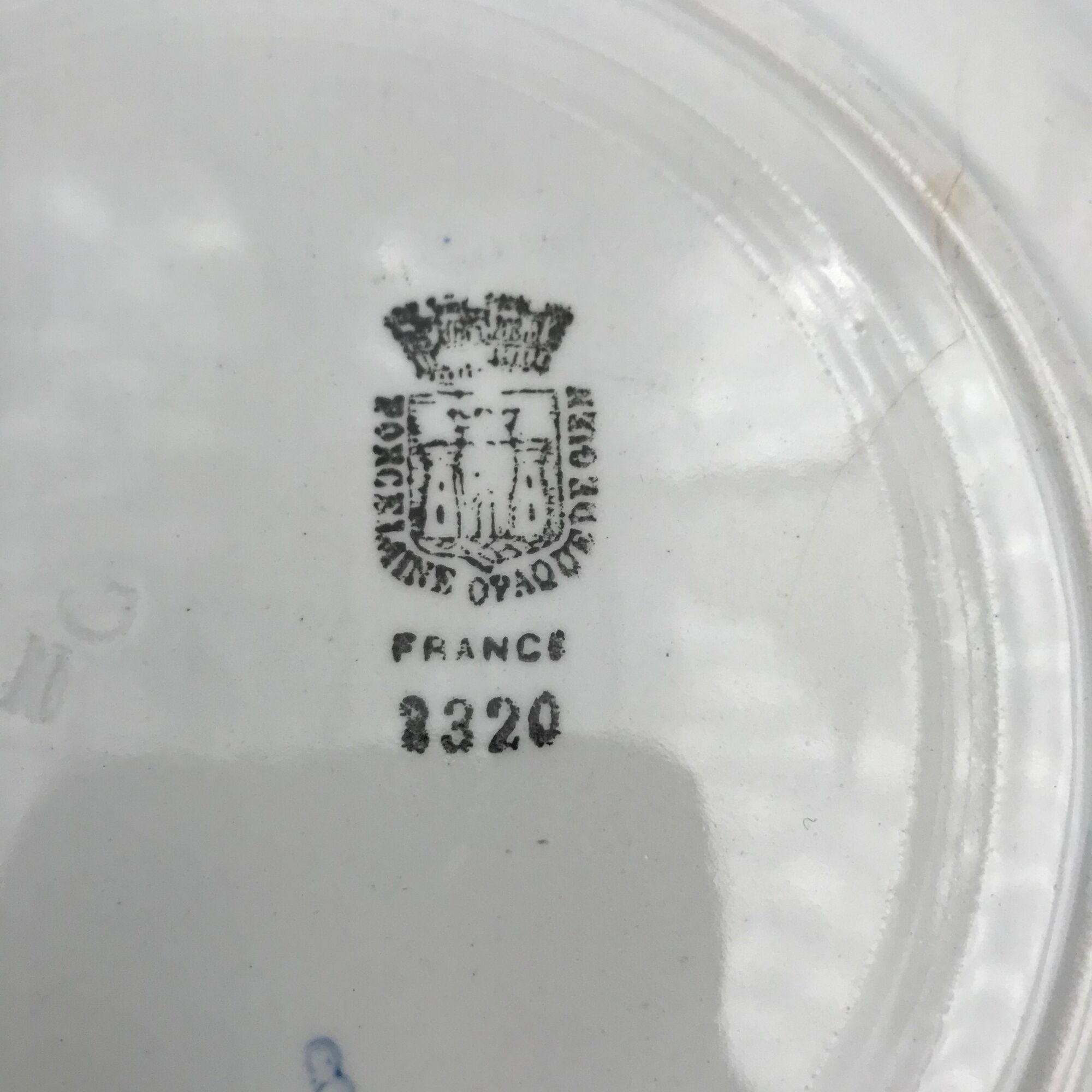 6 assiettes plates bleuets porcelaine opaque de gien