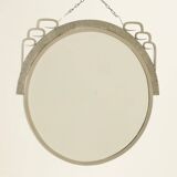 Art Deco Mirror With Hand-Forged Iron Frame, Belgium, 1920s