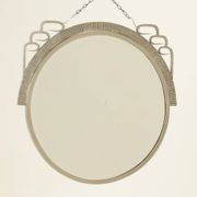 Art Deco Mirror With Hand-Forged Iron Frame, Belgium, 1920s