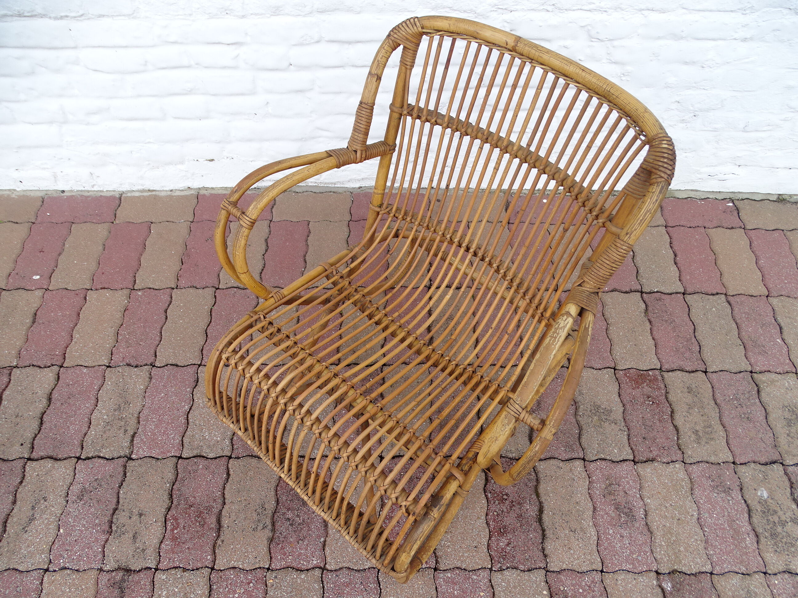 Vintage rattan armchair