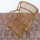 Vintage rattan armchair