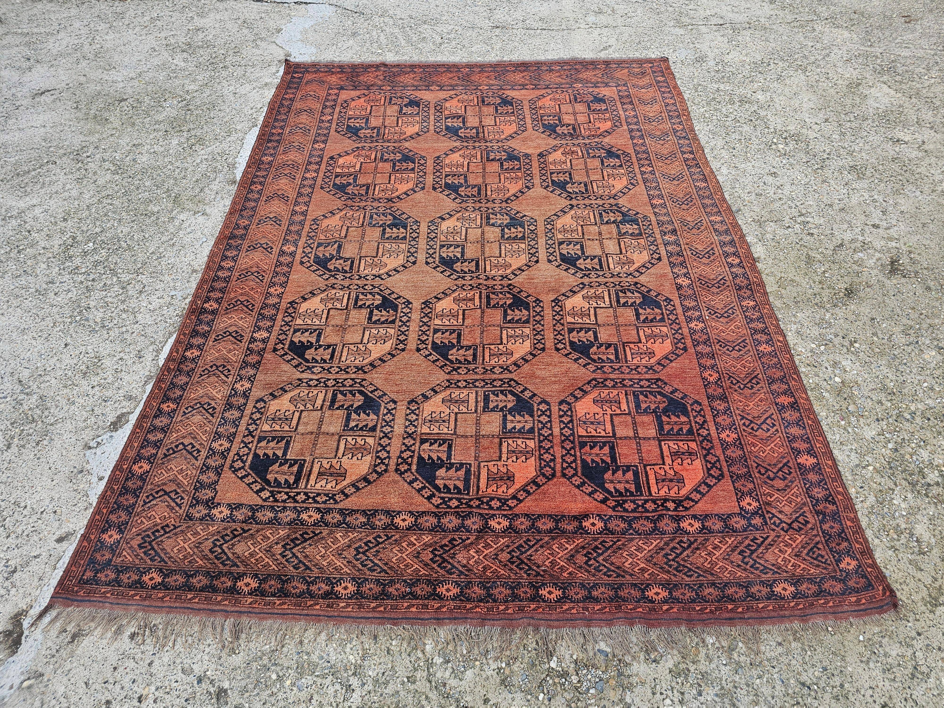 Ersari Afghan Antique XL hand-knotted wool silk rug
