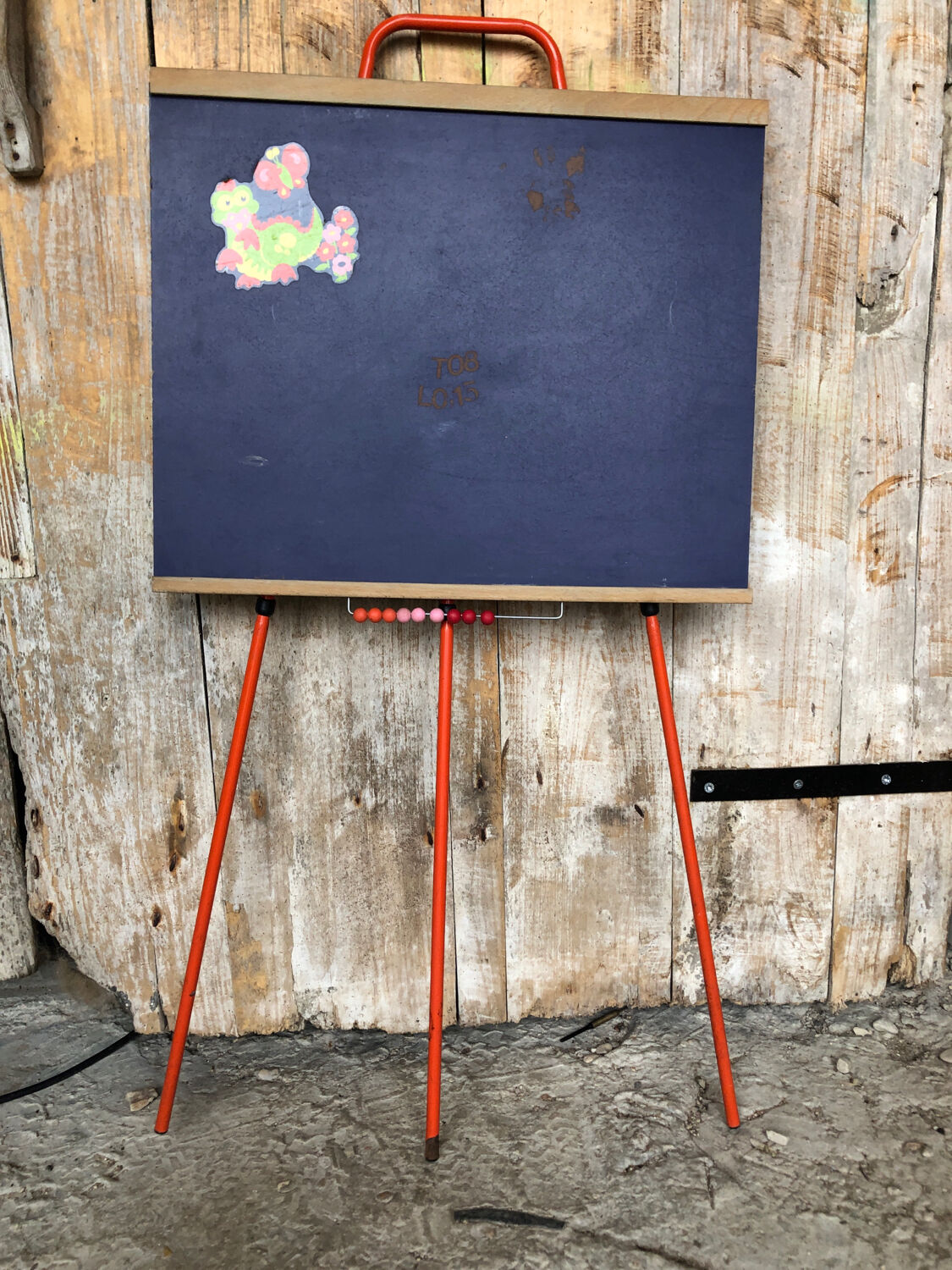 Old school board collapsible orange tube