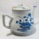 Ancient blue white teapot, China Qing Dynasty