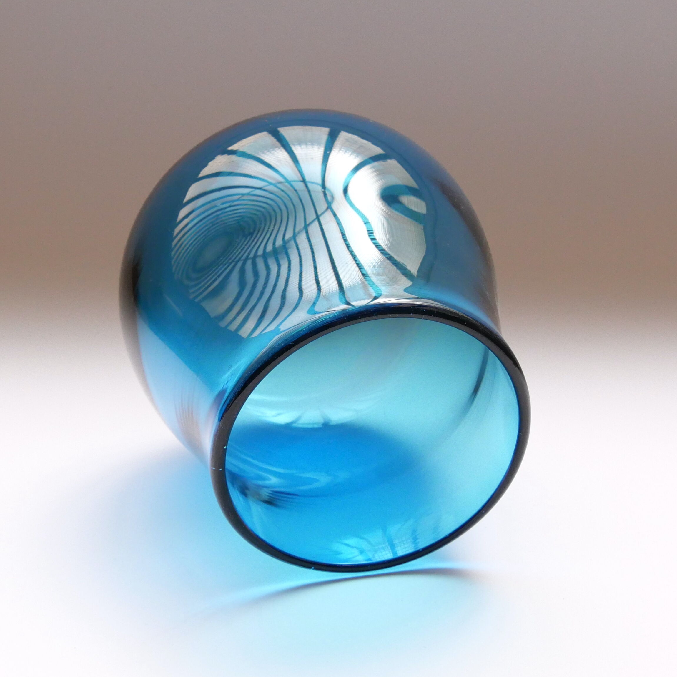 Vase en verre soufflé de Claude Morin, Dieulefit 1970/1980