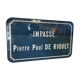 Street plaque "impasse Pierre Paul Riquet" enamelled