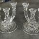 PAIR OF VINTAGE CANDLESTICKS IN CRYSTAL CANDLESTICK 3 BRANCHES ART DECO