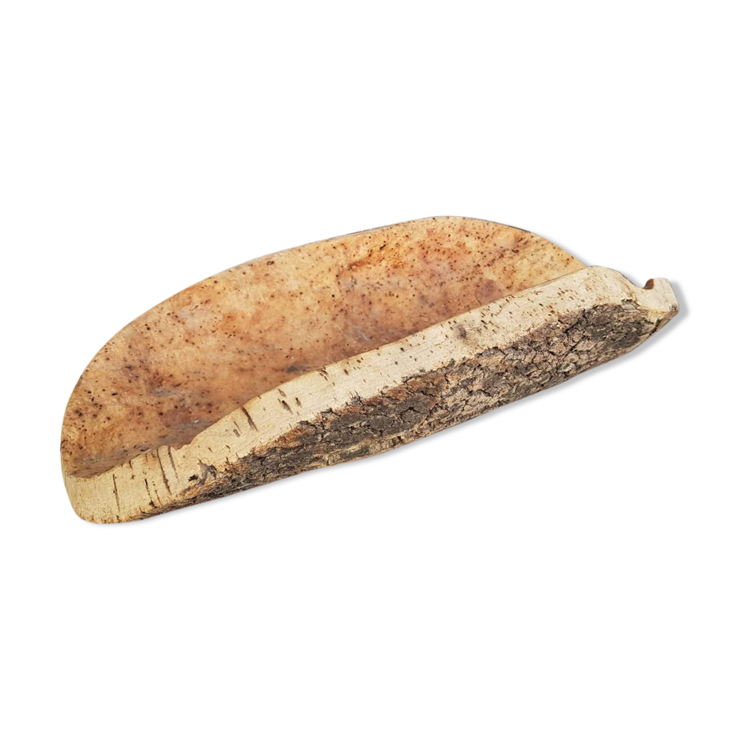 Old centerpiece cup empty pocket in natural cork vintage