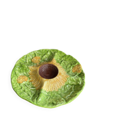 Plat compartimenté, tournesol en barbotine