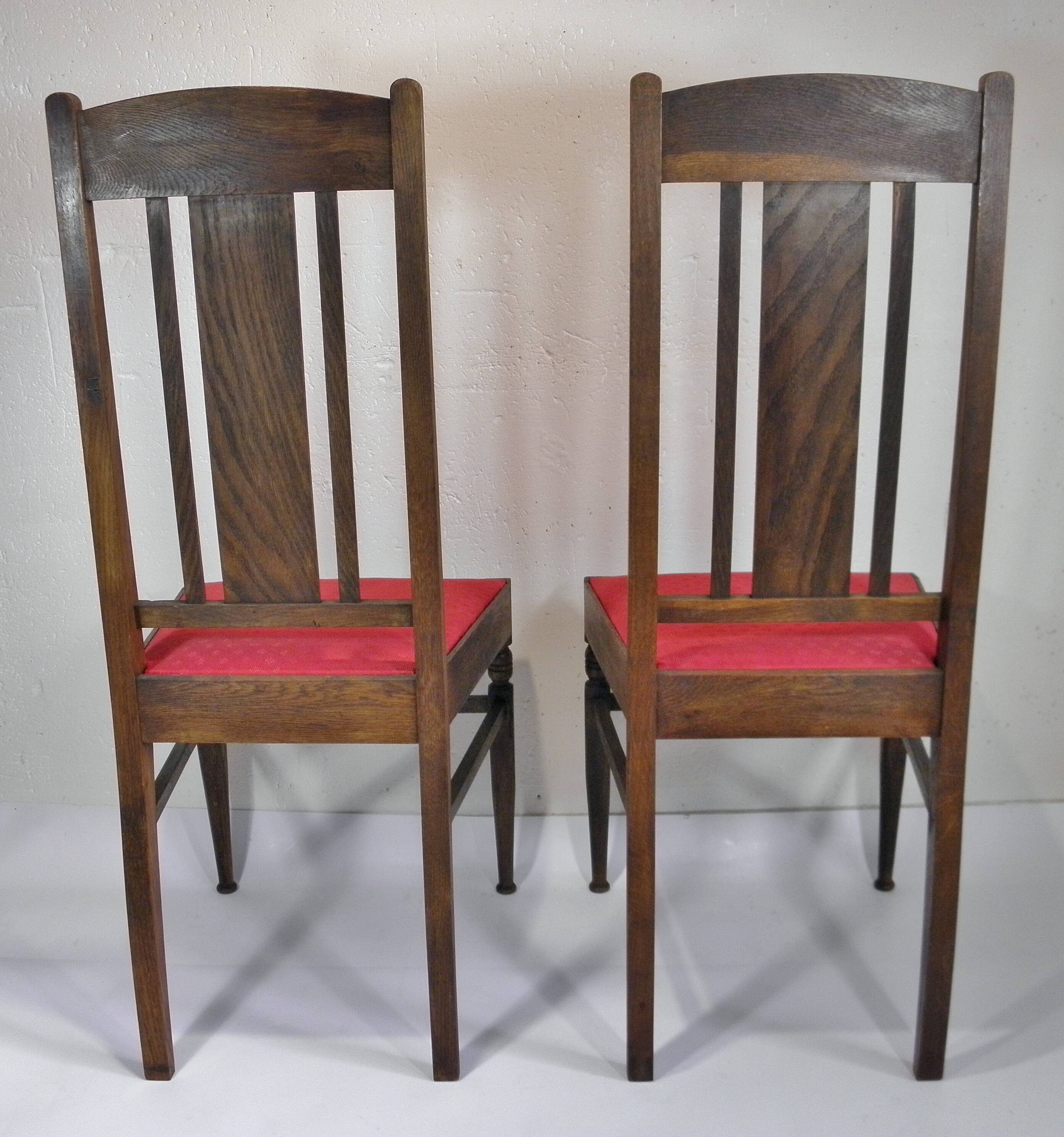 PAIR of "ARTS AND CRAFTS" CHAIRS