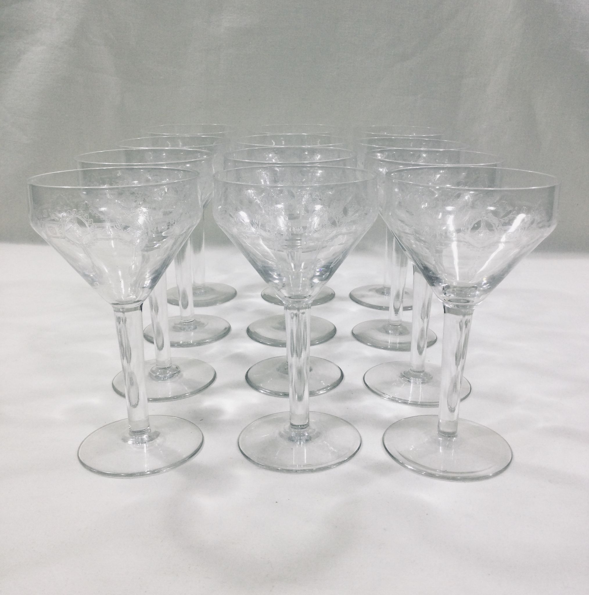 Art deco crystal glass service