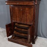 Small Secretary in Burl Mahogany Veneer, Restoration Period – Early 19th Century