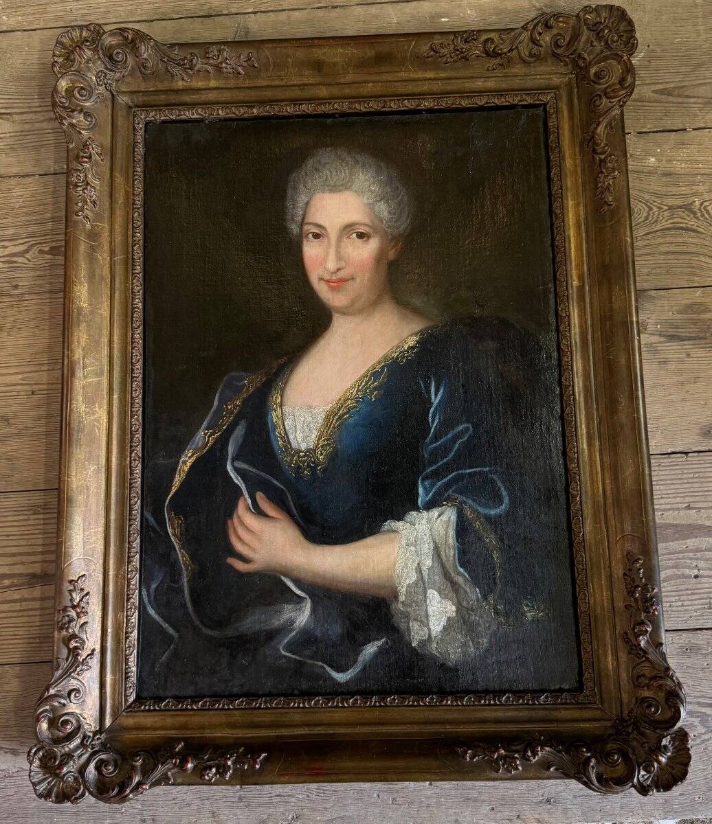 Portrait of a lady of quality, oil on canvas, 18th century.
