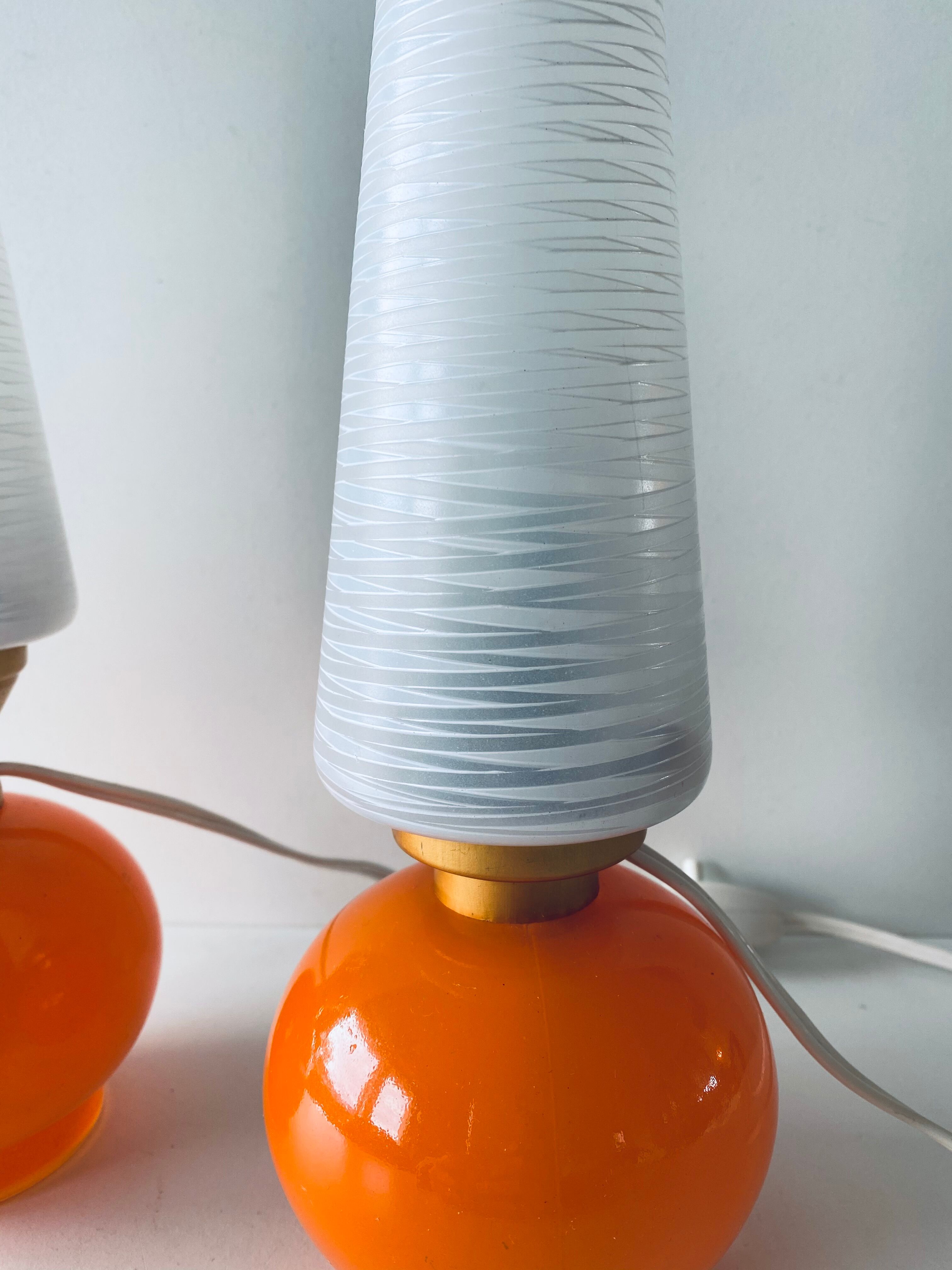 Paire de lampes de chevet vintage
