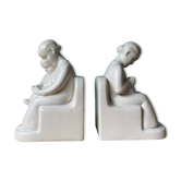 Dutch Schoonhoven ceramic bookends by Fancoise Carbius for NBC