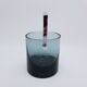 Bucket with ice cubes in vintage smoked glass
