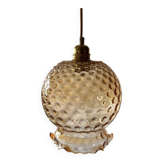 Vintage golden glass pendant light