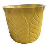 Yellow ceramic plant pot