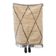 White Berber carpet with black diamond 110x140cm