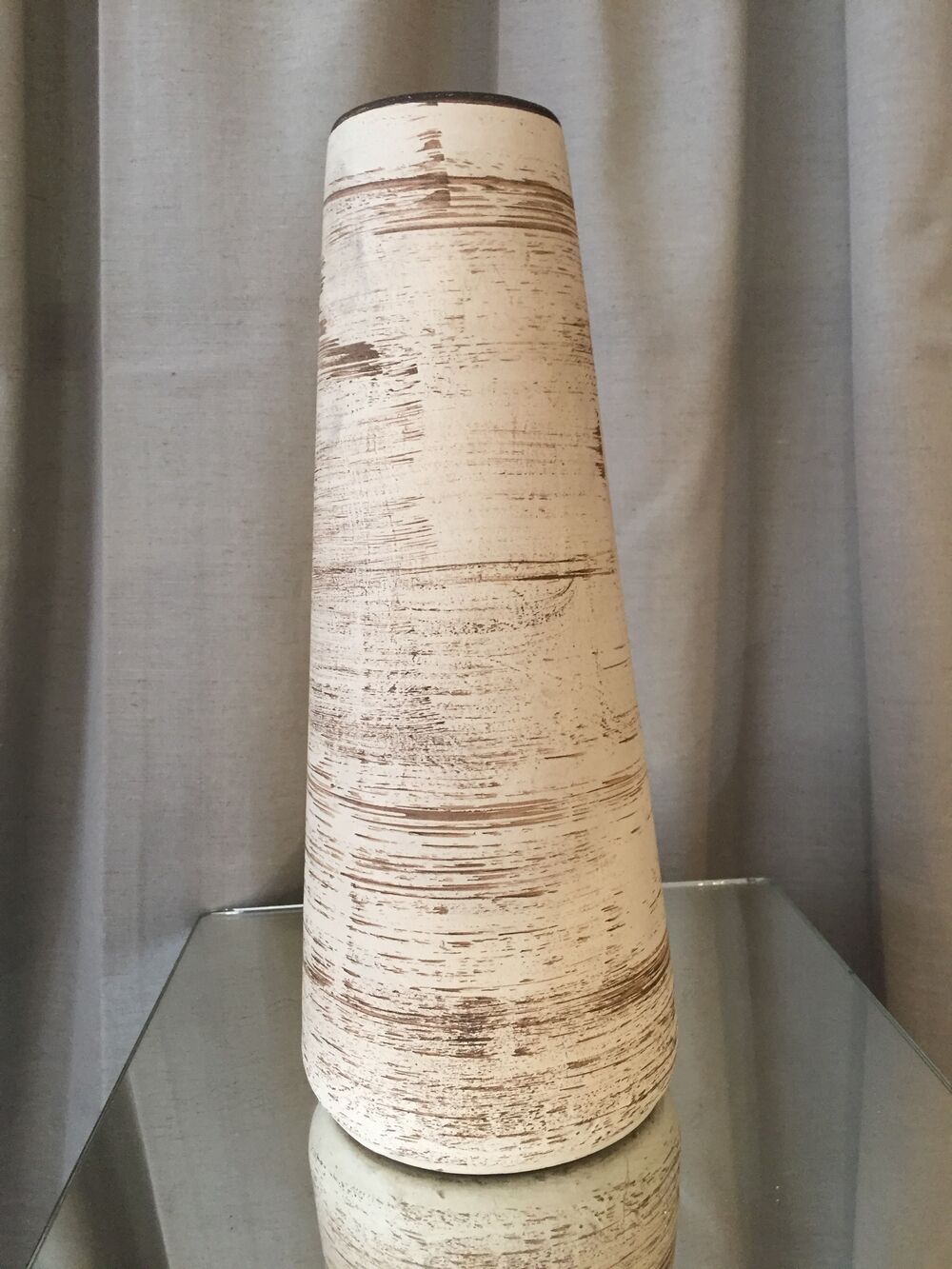 Conical cermamic vase west germany scheurich keramik vintage