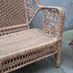 Peacock rattan garden set with bench and armchair