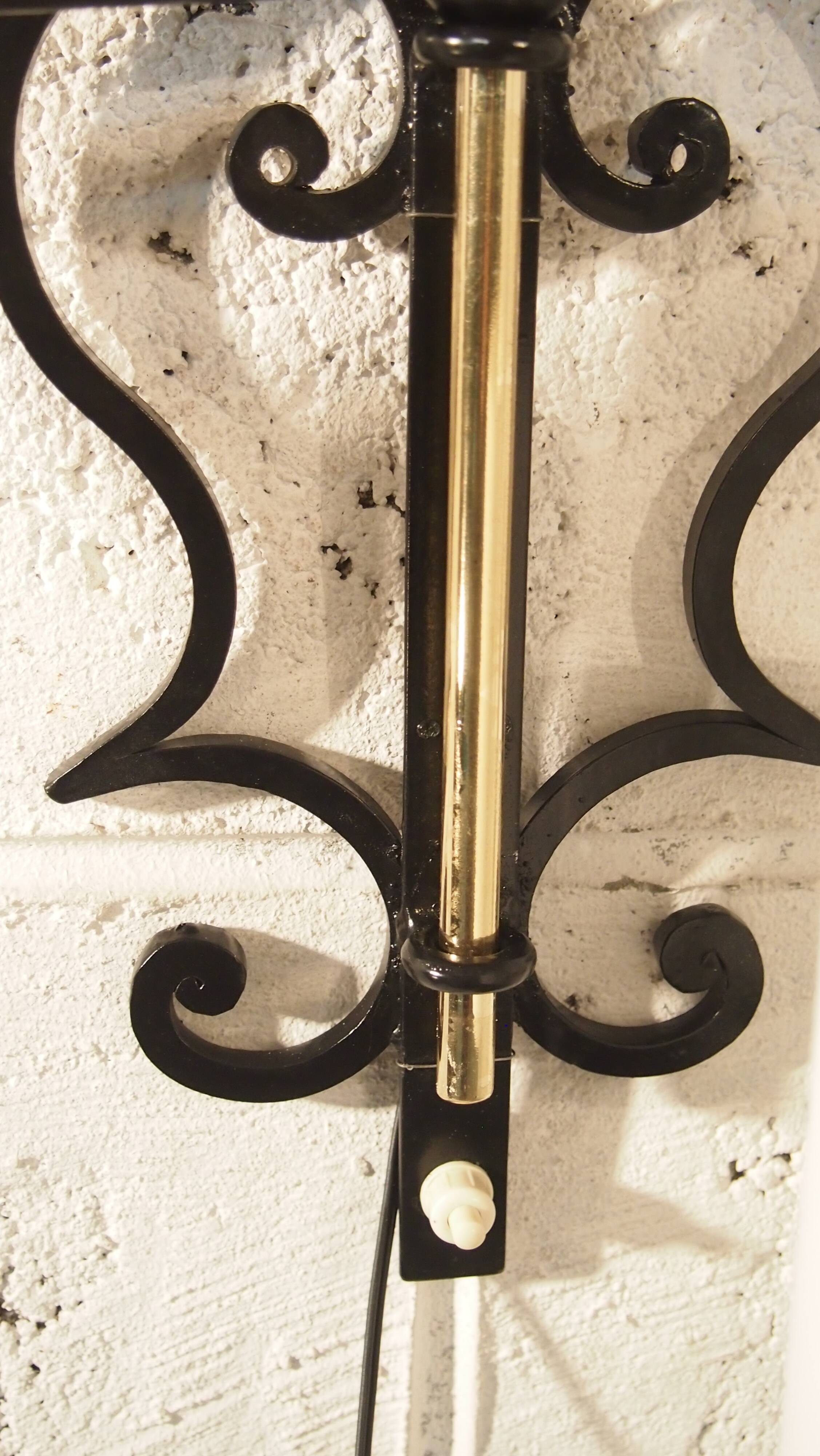 Applique murale articulée vintage lunel france 1960