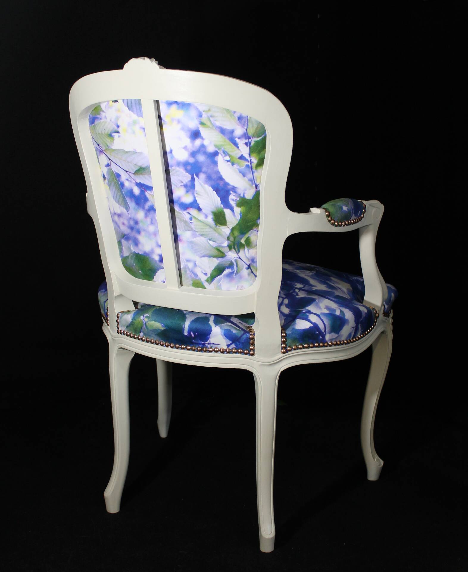 Fauteuil Louis XV Bleutée