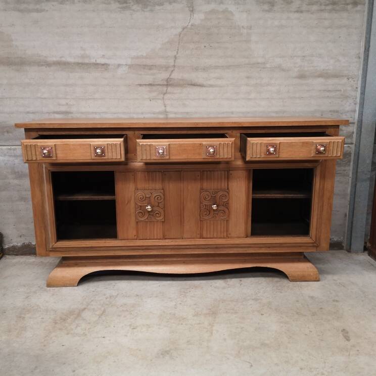 Sideboard buffet oak charles dudouyt art deco 1940
